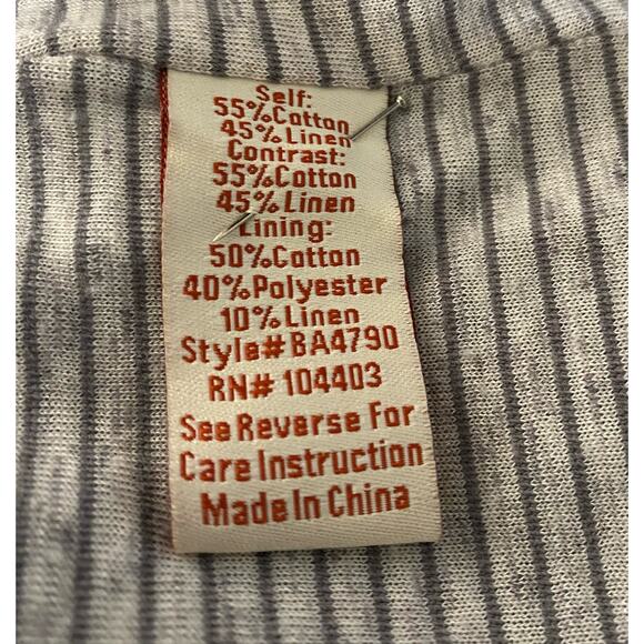 Blu Pepper Women's Sage Color Block Casual Lined Linen Blend Jacket Size Large - Picture 4 of 6